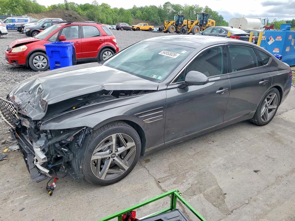 2024 Genesis G80 VIN KMTGB4SD0RU225980 COPART salvage auction — FRONT END, Pa - Certificate Of Salvage, sold $9,000 on 2026-07-08 (photo 1)