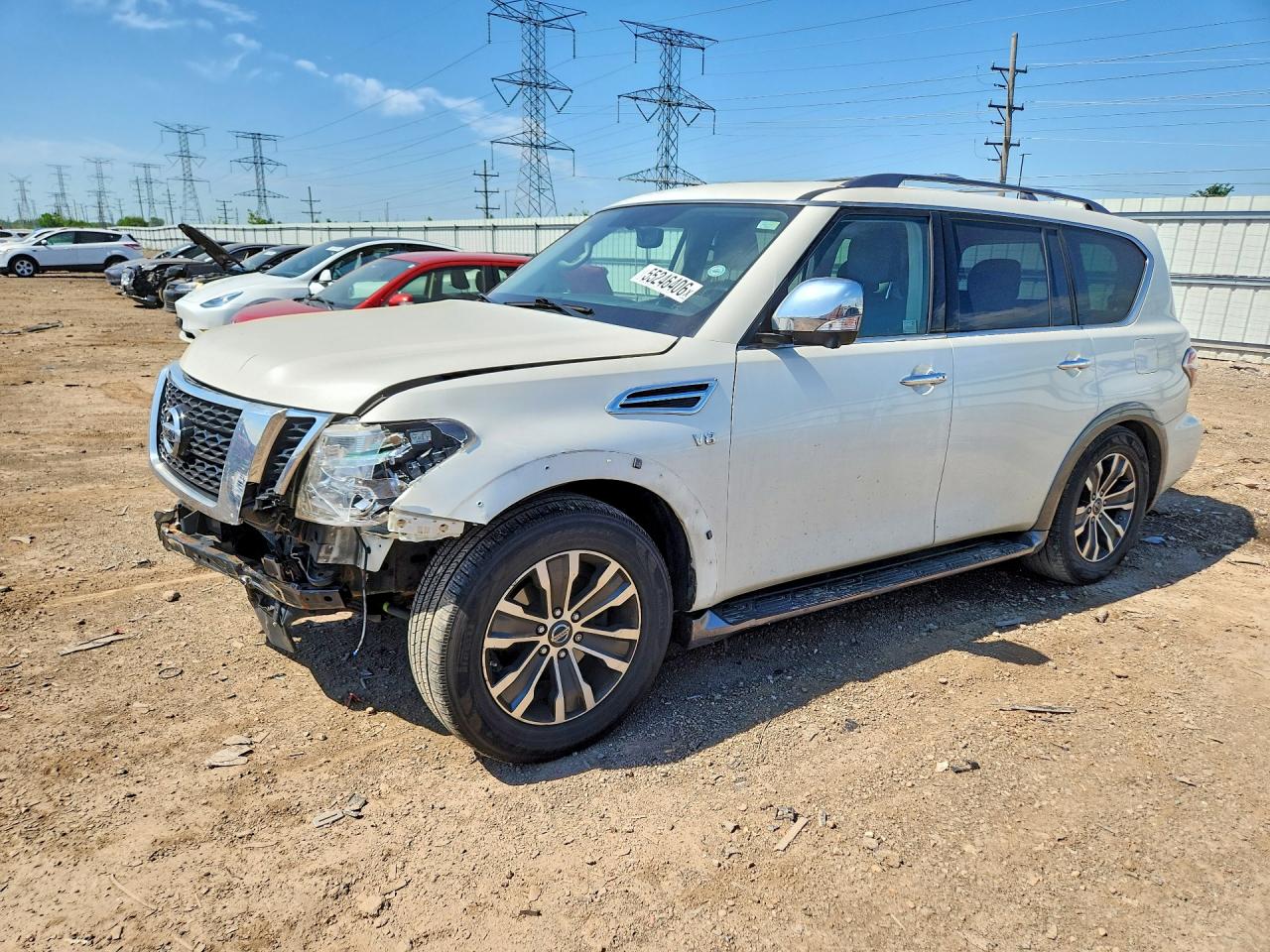 2018 Nissan Armada VIN JN8AY2NC6JX503301 COPART salvage auction — Front End, IL - SALVAGE CERTIFICATE, sold $7,000 on 2026-07-02 (photo 1)