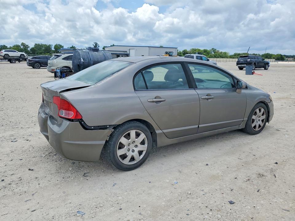 2008 Honda Civic VIN 1HGFA165X8L034054 COPART salvage auction — REAR END, Tx - Salvage Vehicle Title, sold $800 on 2026-07-02 (photo 3)
