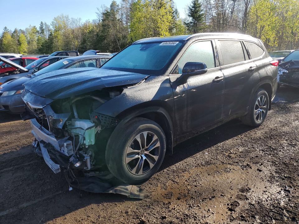 2020 Toyota Highlander VIN 5TDGZRBH4LS513653 COPART salvage auction — FRONT END, On - Permit Salvage, sold $2,850 on 2026-07-09 (photo 1)