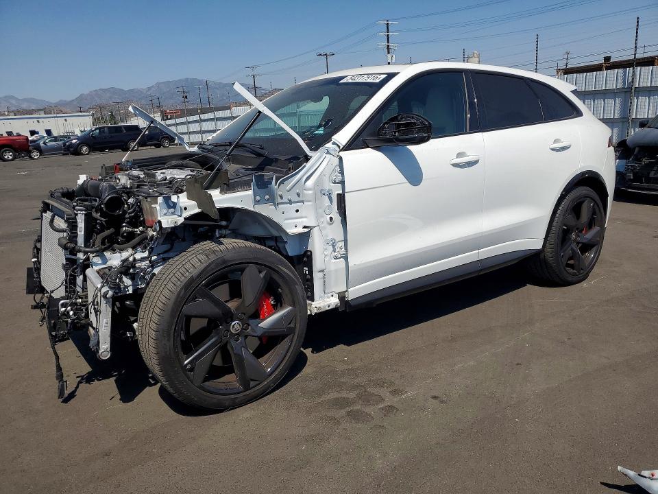 2025 Jaguar F-pace VIN SADCZ2FE8SA753844 COPART salvage auction — FRONT END, Ca - Salvage Certificate, sold $325 on 2026-07-27 (photo 1)