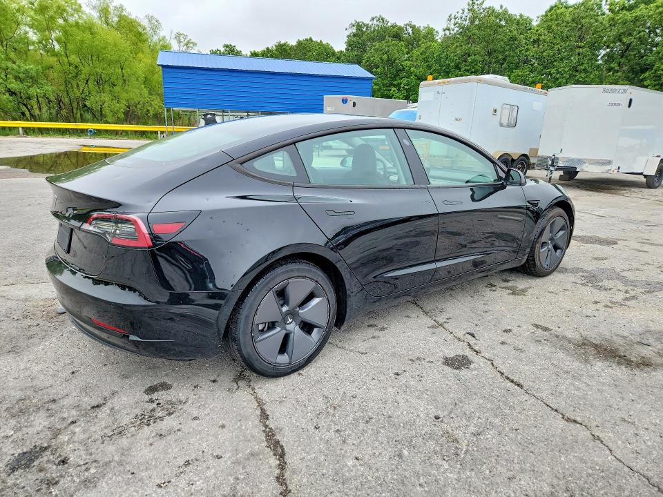2021 Tesla Model 3 VIN 5YJ3E1EA0MF907067 COPART salvage auction — HAIL, Mo - Salvage Certificate Of Title, sold $8,700 on 2026-08-03 (photo 3)