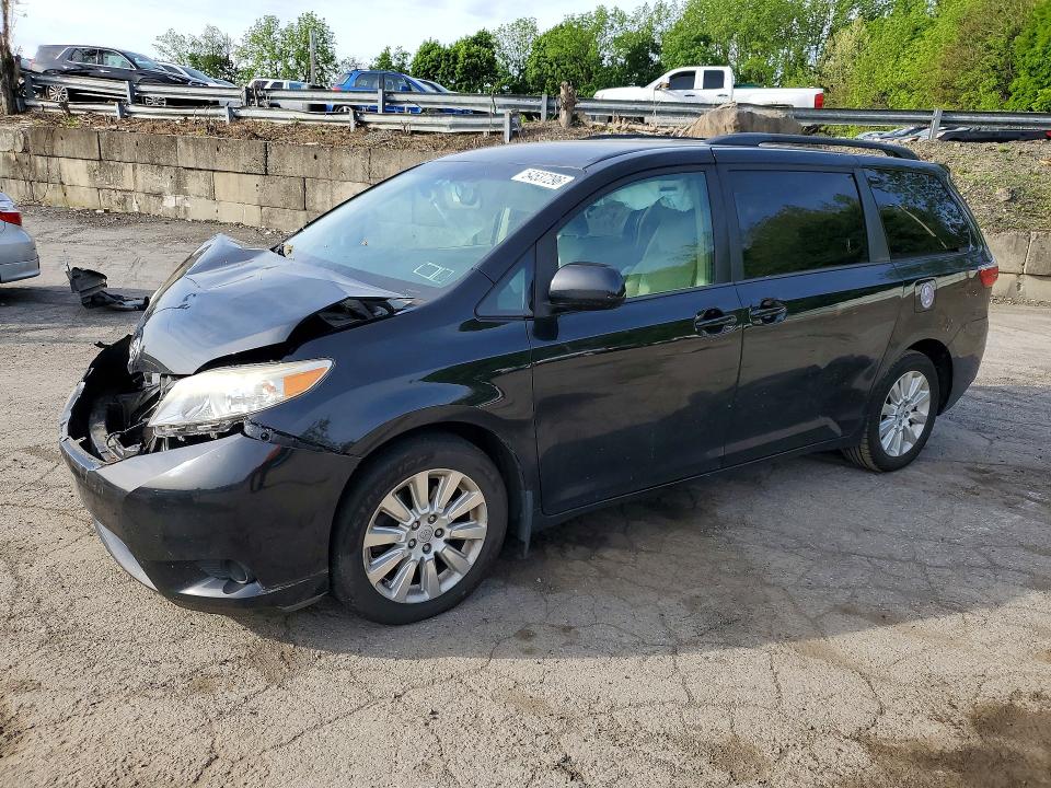 2015 Toyota Sienna VIN 5TDJK3DCXFS114811 COPART salvage auction — FRONT END, Ny - Mv-907A Salvage Certificate, sold $350 on 2026-07-28 (photo 1)