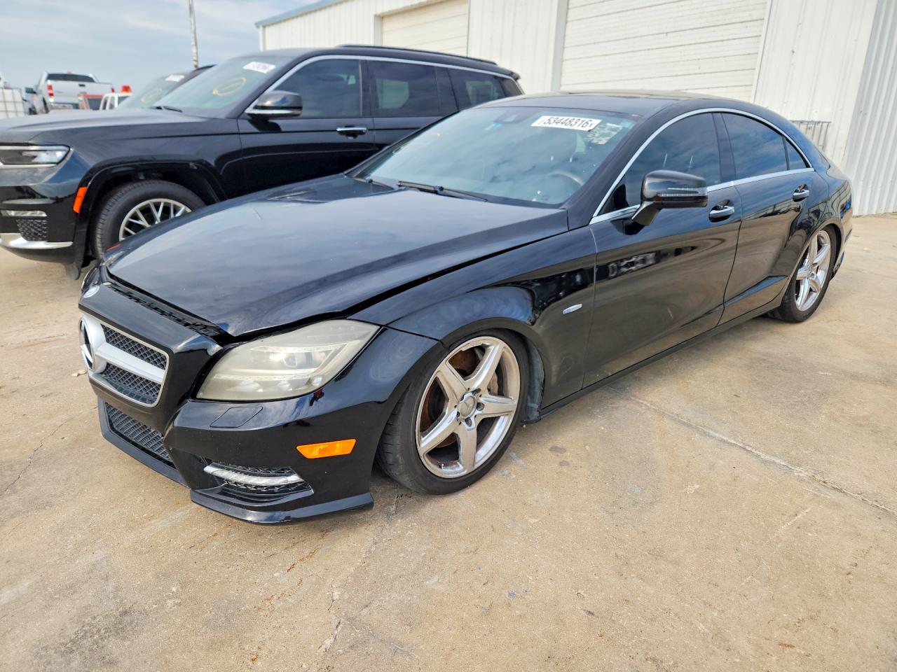 2012 Mercedes-Benz CLS-Class VIN WDDLJ7DBXCA015107 COPART salvage auction — Front End, TX - CERTIFICATE OF TITLE, sold $1,850 on 2026-07-09 (photo 1)