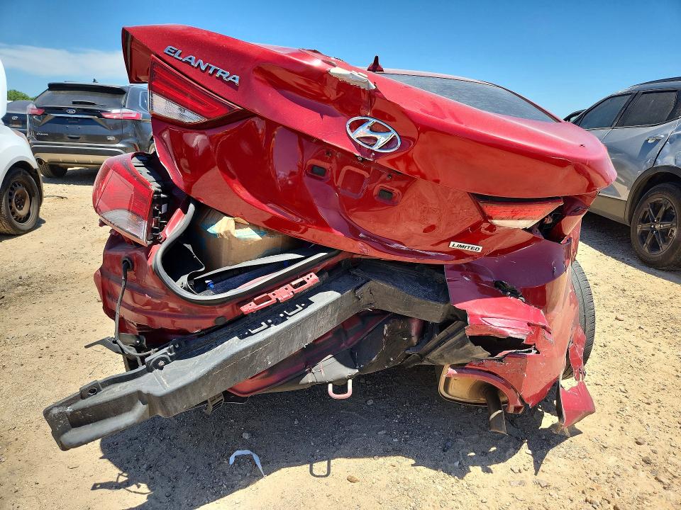 2016 Hyundai VIN KMHDH4AE1GU599078 COPART salvage auction — REAR END, Tx - Salvage Vehicle Title, sold $650 on 2026-07-16 (photo 6)