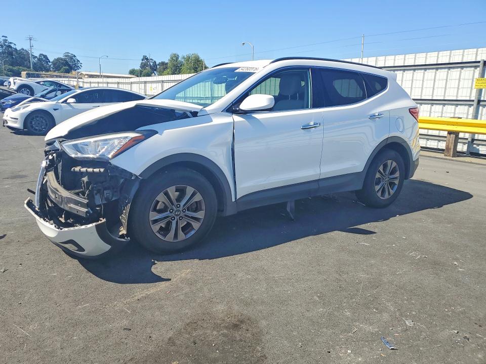2014 Hyundai Santa fe VIN 5XYZU3LB5EG124664 COPART salvage auction — FRONT END, Ca - Salvage Certificate, sold $525 on 2026-07-08 (photo 1)