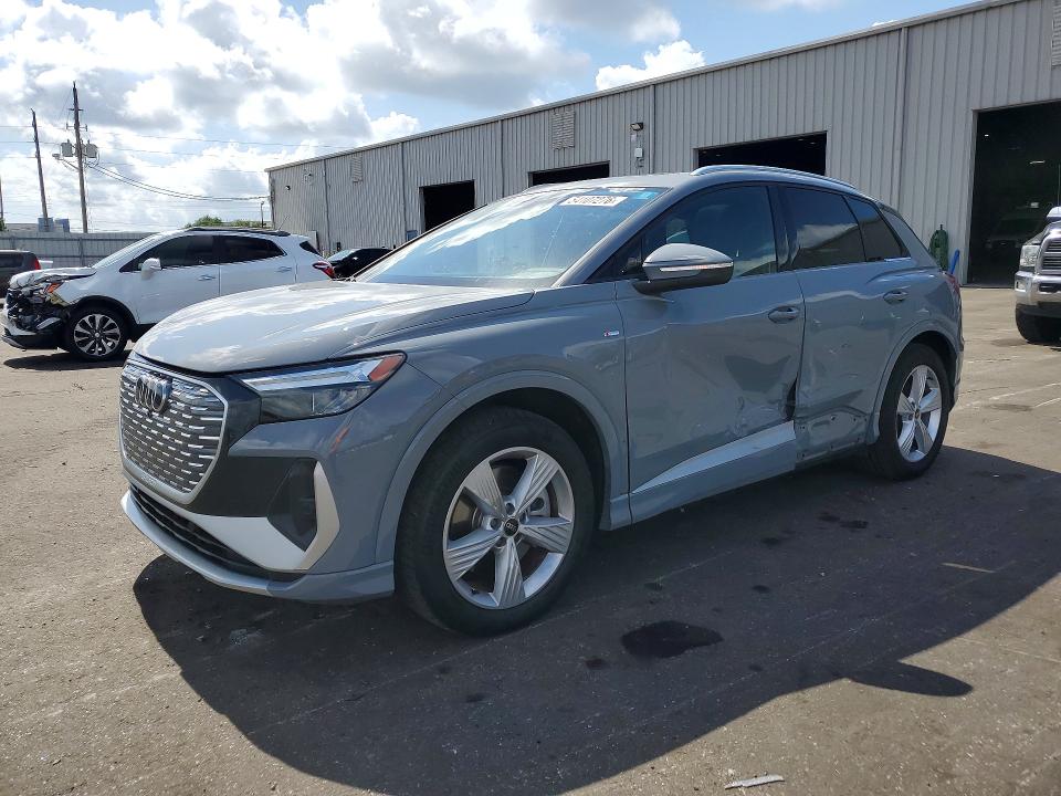 2024 Audi Q4 e-tron VIN WA1KUBFZ3RP053790 COPART salvage auction — SIDE, Fl - Cert Of Title Slvg Rebuildable, sold $17,900 on 2026-07-08 (photo 1)