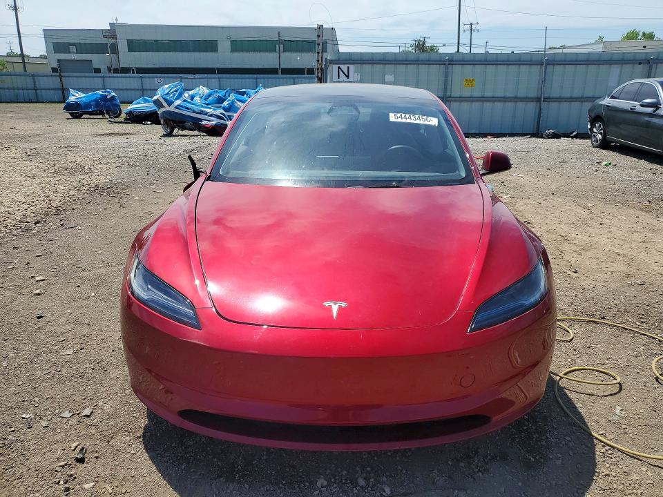 2025 Tesla Model 3 VIN 5YJ3E1EB6SF916376 COPART salvage auction — SIDE, Il - Salvage Certificate, sold $12,400 on 2026-07-29 (photo 5)