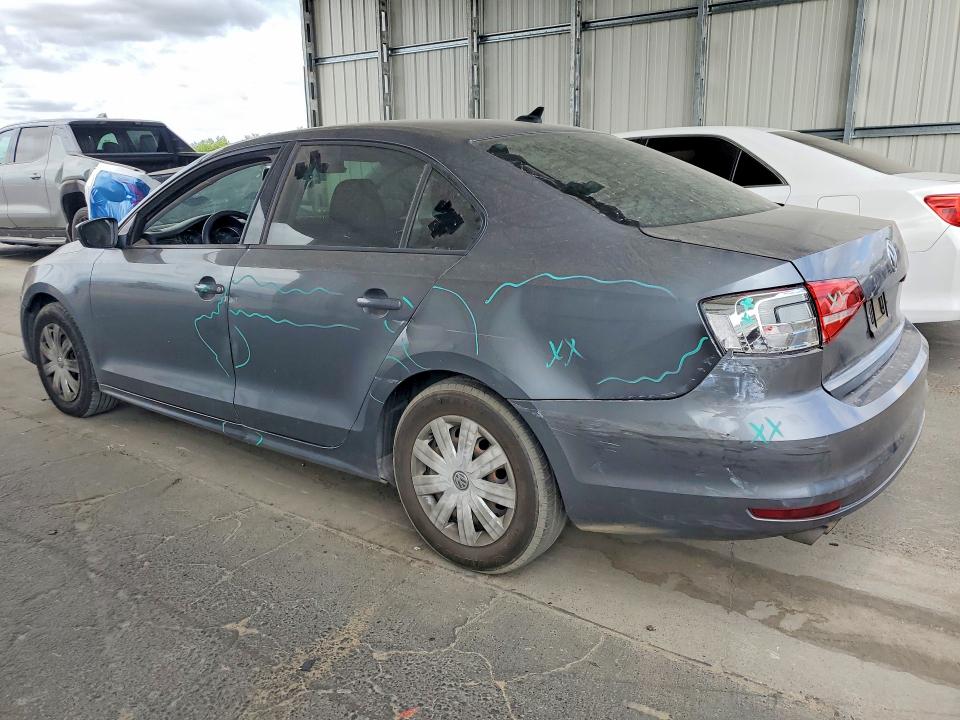 2015 Volkswagen Jetta VIN 3VW1K7AJ1FM254480 COPART salvage auction — REAR END, Ca - Salvage Certificate, sold $725 on 2026-07-02 (photo 2)