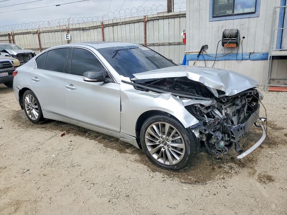 2018 Infiniti Q50 VIN JN1EV7AP6JM352346 COPART salvage auction — FRONT END, Ca - Salvage Certificate, sold $3,400 on 2026-07-09 (photo 4)
