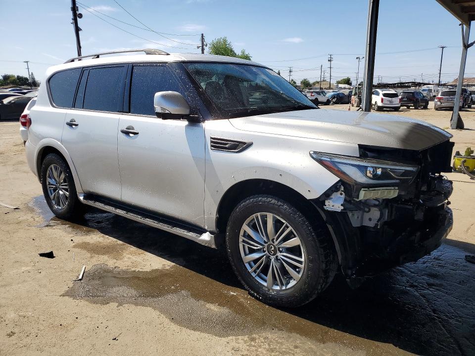 2020 Infiniti Qx80 VIN JN8AZ2NF8L9704907 COPART salvage auction — FRONT END, Ca - Salvage Certificate, sold $7,800 on 2026-07-02 (photo 4)