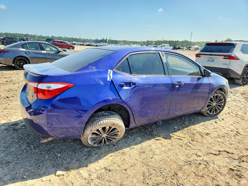 2016 Toyota Corolla VIN 5YFBURHE2GP436169 COPART salvage auction — REAR END, Tx - Salvage Vehicle Title, sold $1,900 on 2026-07-10 (photo 3)