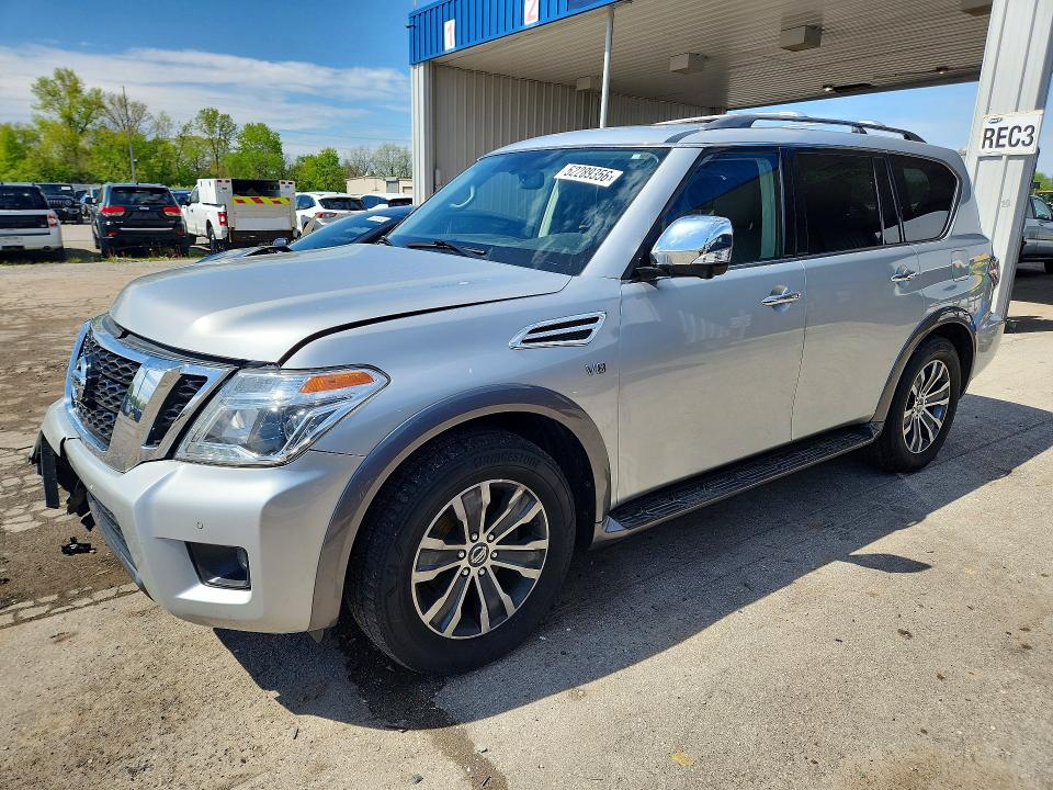 2019 Nissan Armada VIN JN8AY2NC9K9587670 COPART salvage auction — FRONT END, In - Cert Of Title-Salvage Title, sold $9,900 on 2026-07-27 (photo 1)