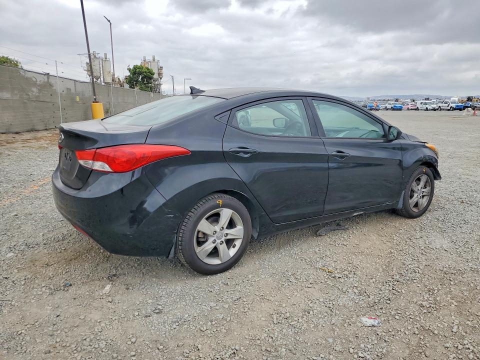 2013 Hyundai Elantra VIN KMHDH4AE6DU827118 COPART salvage auction — FRONT END, Ca - Salvage Certificate, sold $1,350 on 2026-07-10 (photo 3)