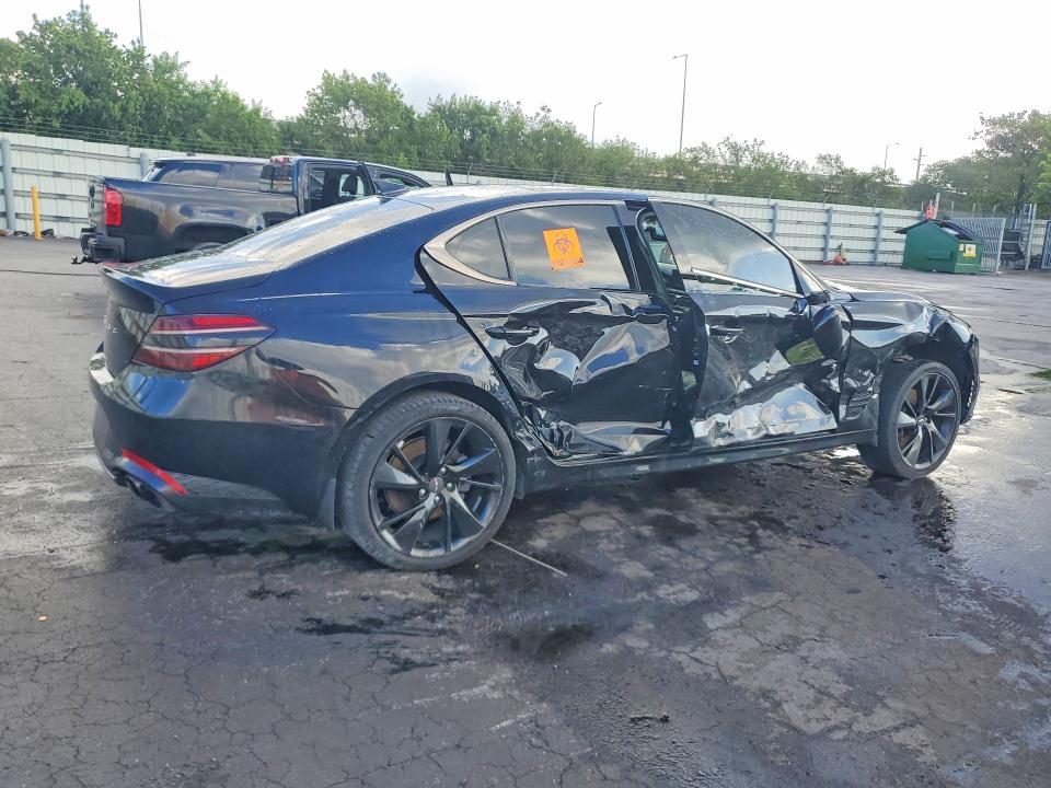 2023 Genesis G70 VIN KMTG34TA6PU121850 COPART salvage auction — SIDE, Fl - Cert Of Title Slvg Rebuildable, sold $4,100 on 2026-08-03 (photo 3)