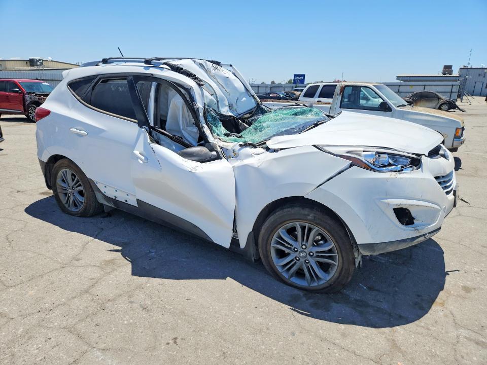 2015 Hyundai Tucson VIN KM8JU3AGXFU100478 COPART salvage auction — FRONT END, Ca - Salvage Certificate, sold $775 on 2026-07-06 (photo 4)
