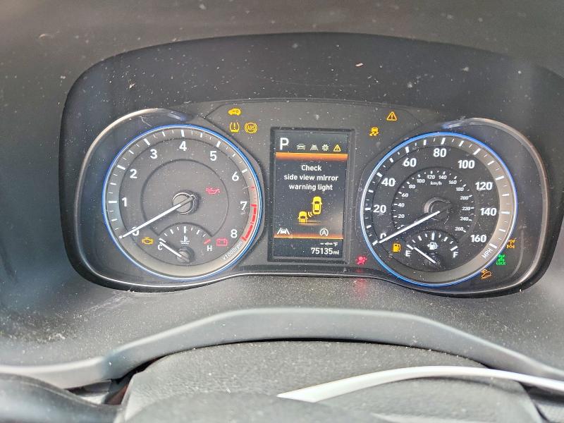 2022 Hyundai Kona VIN KM8K6CAB8NU761833 COPART salvage auction — FRONT END, CT - CERT OF TITLE-SALVAGE, sold $2,100 on 2026-07-07 (photo 9)
