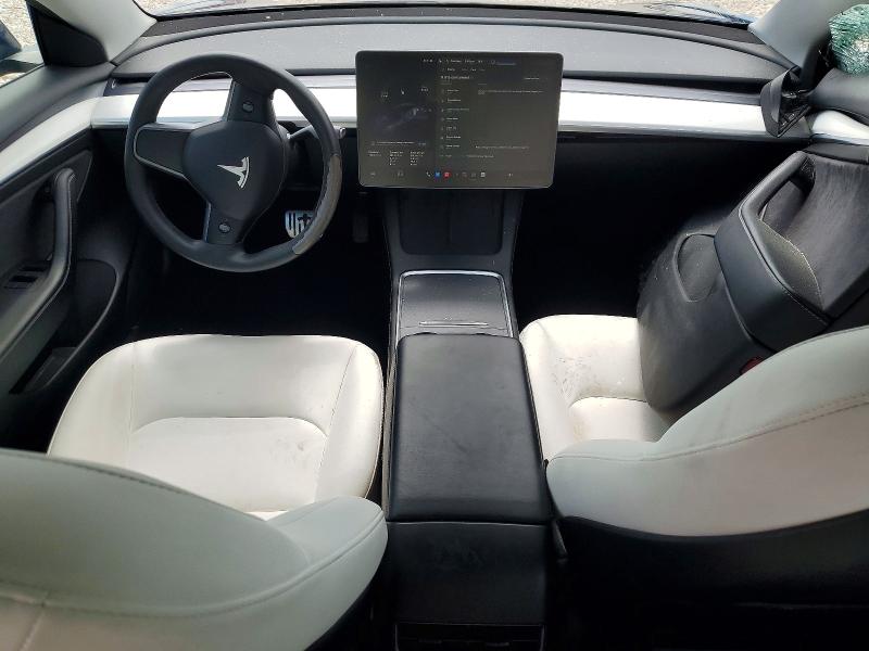 2021 Tesla Model 3 VIN 5YJ3E1EB8MF961001 COPART salvage auction — SIDE, Tx - Salvage Vehicle Title, sold $2,550 on 2026-07-23 (photo 8)