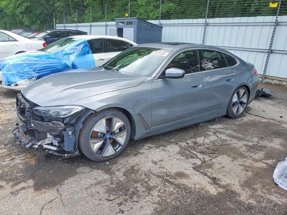 2023 BMW I4 VIN WBY43AW0XPFR08676 COPART salvage auction — FRONT END, GA - CERT OF TITLE-SALVAGE, sold $10,500 on 2026-07-31 (photo 1)