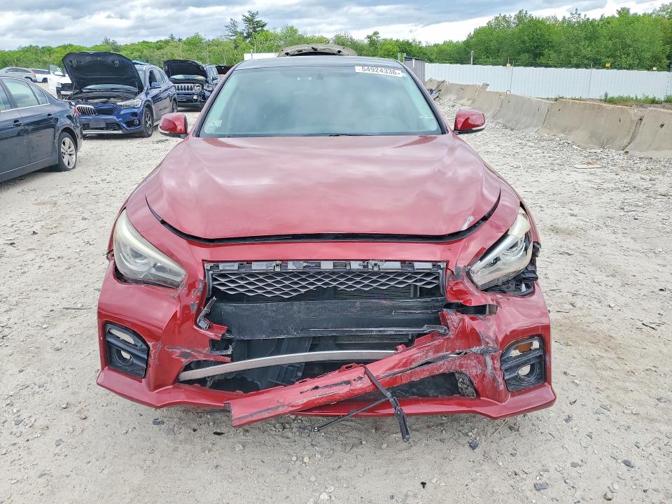 2014 Infiniti VIN JN1BV7AR6EM682918 COPART salvage auction — FRONT END, Ma - Cert Of Title-Reconstrctd Coll, sold $1,300 on 2026-07-22 (photo 5)
