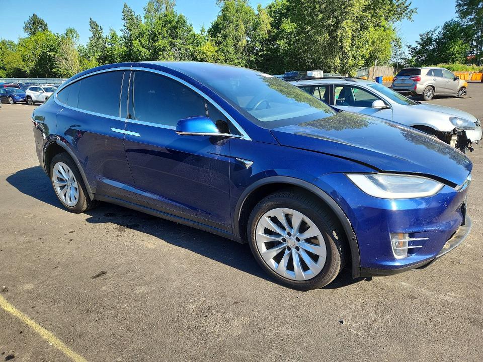 2018 Tesla Model x VIN 5YJXCDE22JF089595 COPART salvage auction — FRONT END, Or - Salvage Title Certificate, sold $750 on 2026-07-29 (photo 4)