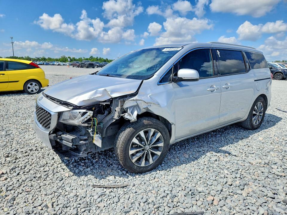 2016 Kia SEDONA VIN KNDMC5C14G6170847 COPART salvage auction — FRONT END, Salvage Title, sold $1,050 on 2026-07-10 (photo 1)