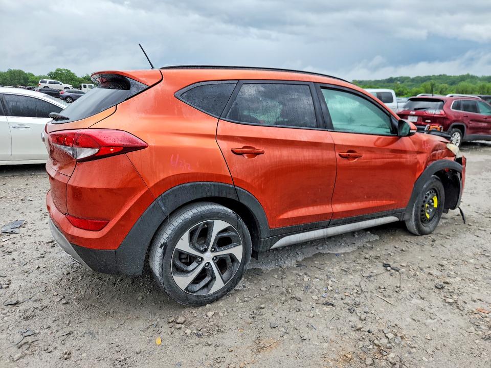 2017 Hyundai Tucson VIN KM8J33A28HU557350 COPART salvage auction — FRONT END, Il - Salvage Certificate, sold $3,500 on 2026-07-29 (photo 3)