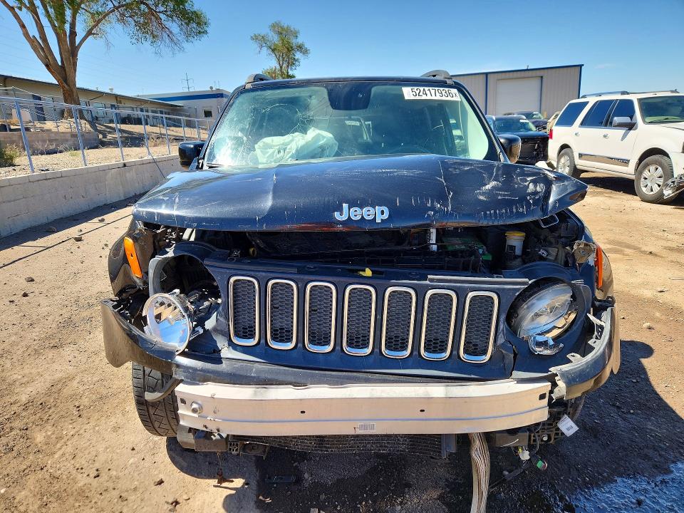 2016 Jeep Renegade VIN ZACCJABT4GPD50145 COPART salvage auction — FRONT END, NM - CERT OF TITLE-SALVAGE, sold $600 on 2026-08-06 (photo 5)