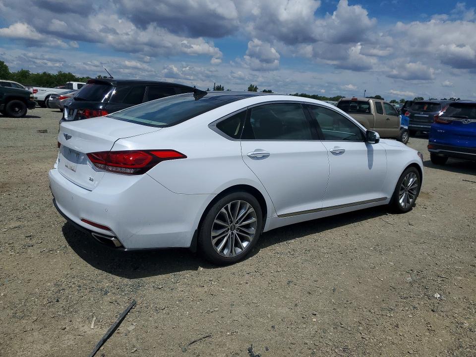 2017 Genesis G80 VIN KMHGN4JE9HU171363 COPART salvage auction — REAR END, Ca - Salvage Certificate, sold $2,600 on 2026-07-28 (photo 3)