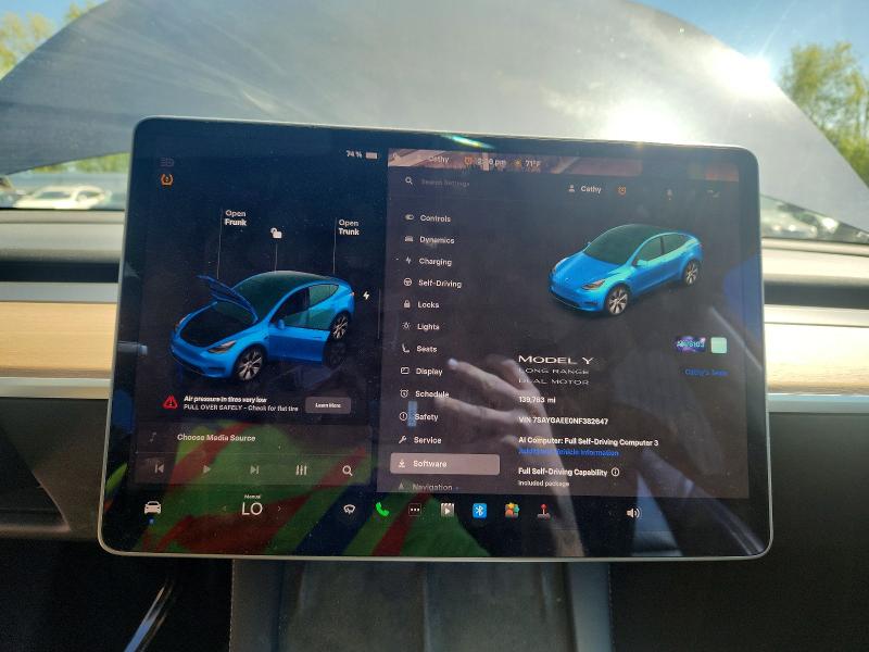 2022 Tesla Model y VIN 7SAYGAEE0NF382647 COPART salvage auction — REAR END, Wi - Cert Of Title-Salvage Vehicle, sold $6,500 on 2026-07-27 (photo 9)