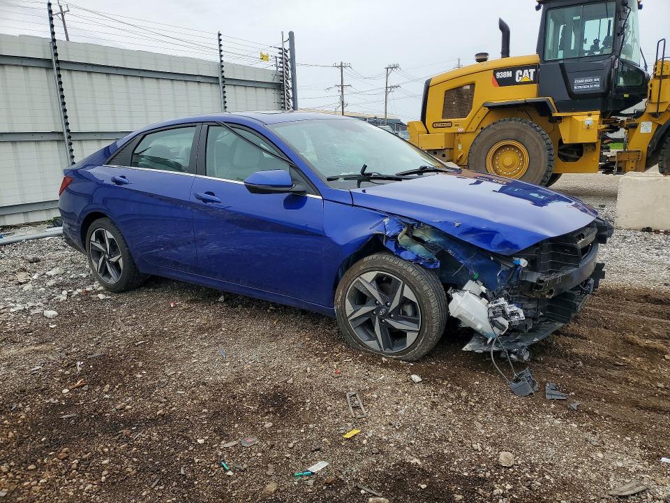 2021 Hyundai Elantra VIN KMHLP4AG3MU131624 COPART salvage auction — FRONT END, Il - Salvage Certificate, sold $3,200 on 2026-07-03 (photo 4)
