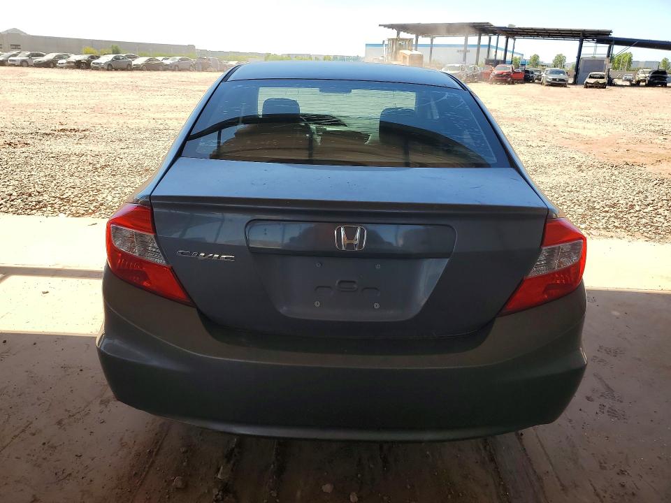 2012 Honda Civic VIN 19XFB2F55CE326357 COPART salvage auction — FRONT END, Az - Cert Of Title - Salvage, sold $1,650 on 2026-07-02 (photo 6)