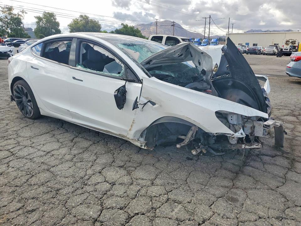 2022 Tesla VIN 5YJ3E1EC5NF112258 COPART salvage auction — FRONT END, Ca - Salvage Certificate, sold $2,150 on 2026-07-16 (photo 4)