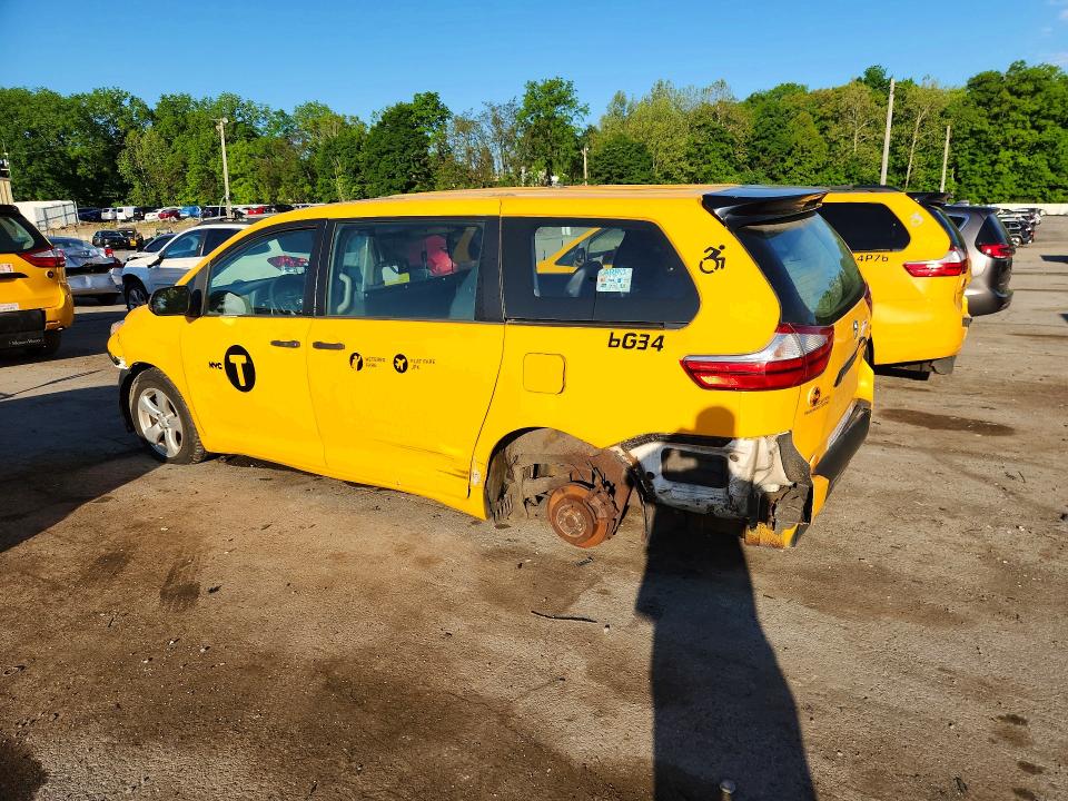 2016 Toyota Sienna VIN 5TDZK3DC9GS756019 COPART salvage auction — FRONT END, Ny - Certificate Of Title, sold $1,300 on 2026-07-28 (photo 2)