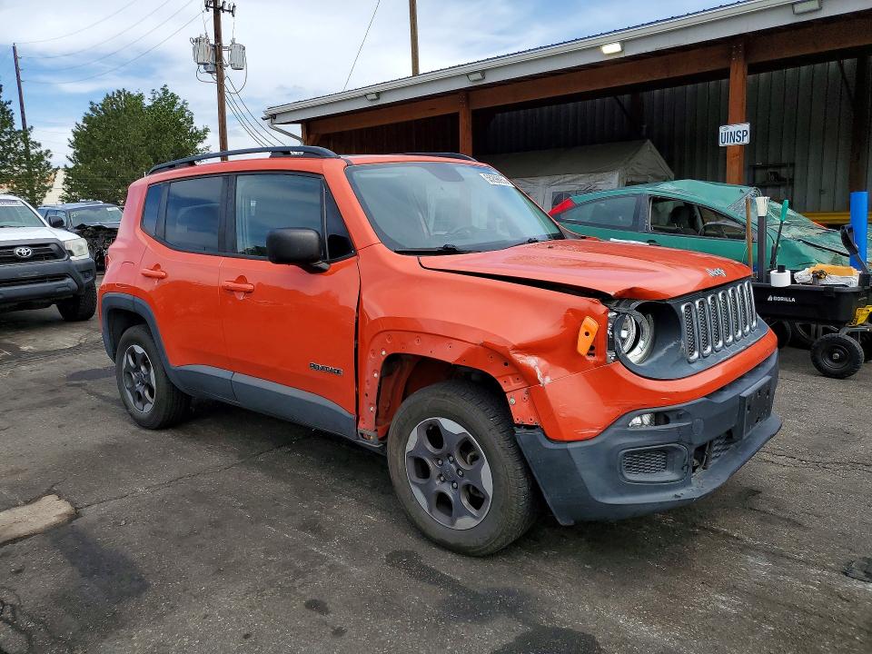 2016 Jeep Renegade VIN ZACCJBAT7GPE23340 COPART salvage auction — FRONT END, Co - Public - Salvage Title, sold $1,150 on 2026-07-07 (photo 4)