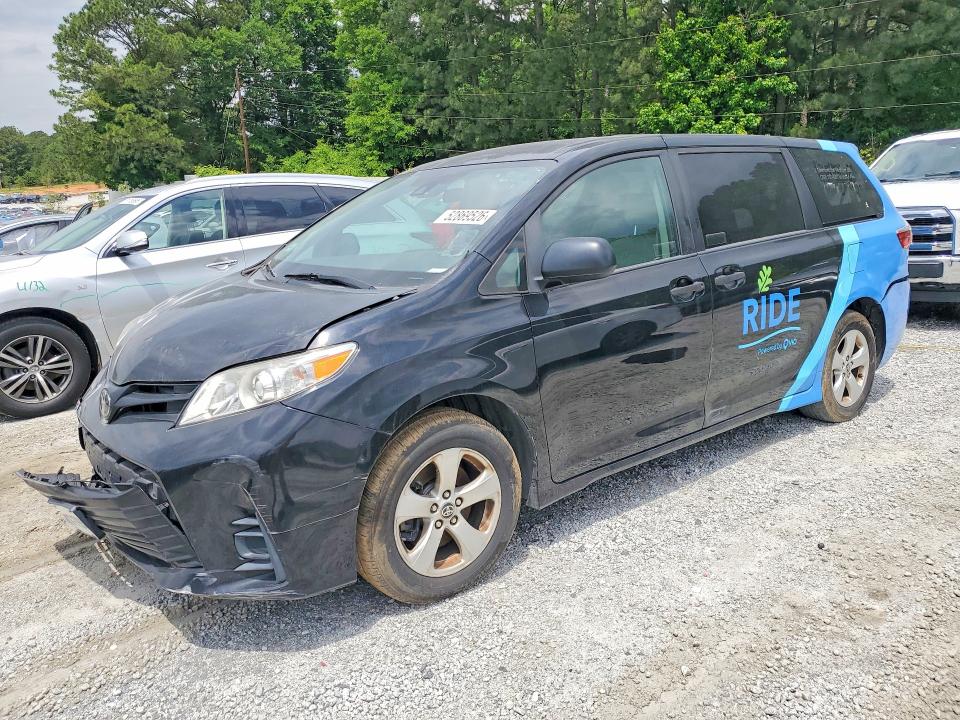 2020 Toyota Sienna VIN 5TDZZ3DCXLS088110 COPART salvage auction — FRONT END, Nc - Certificate Of Title, sold $5,400 on 2026-07-27 (photo 1)