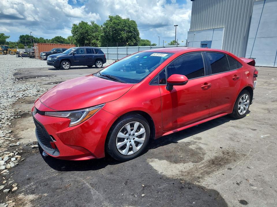 2020 Toyota Corolla VIN JTDEPRAE1LJ058875 COPART salvage auction — REAR END, Fl - Cert Of Title Slvg Rebuildable, sold $3,800 on 2026-07-15 (photo 1)