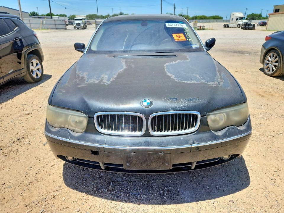 2003 BMW 7er VIN WBAGN63423DR16397 COPART salvage auction — NORMAL WEAR, Tx - Certificate Of Title, sold $950 on 2026-07-02 (photo 5)