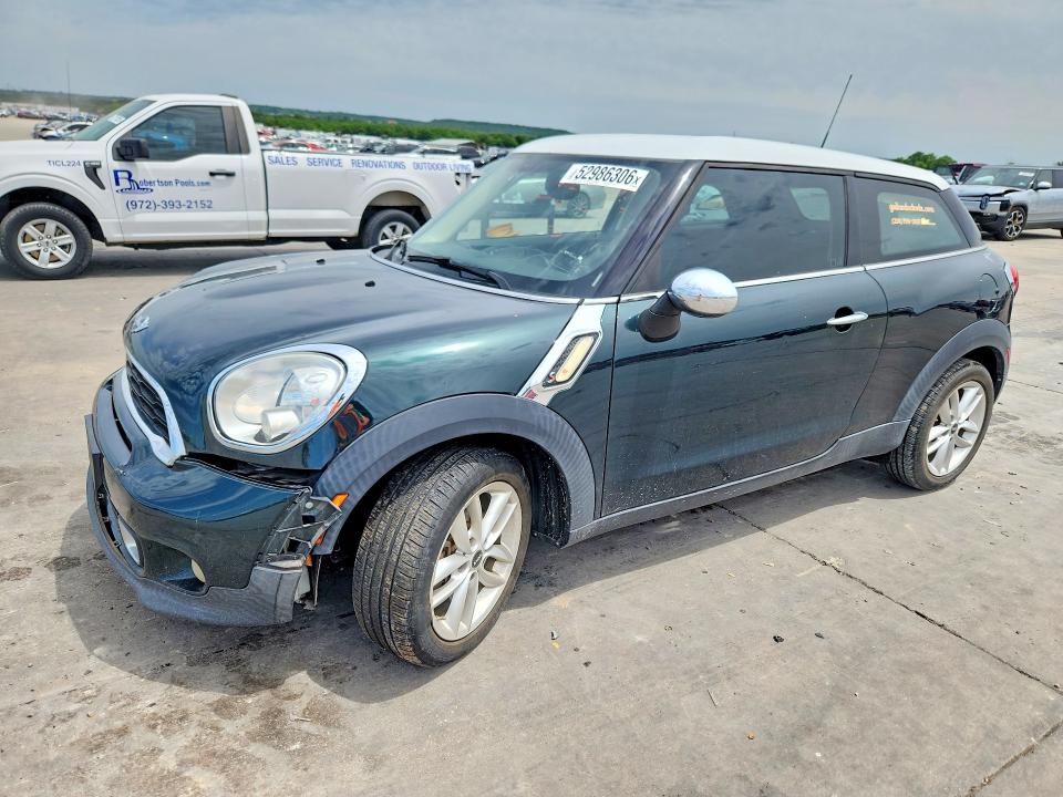 2013 Mini VIN WMWSS5C50DWN66621 COPART salvage auction — FRONT END, Tx - Salvage Vehicle Title, sold $1,100 on 2026-07-27 (photo 1)