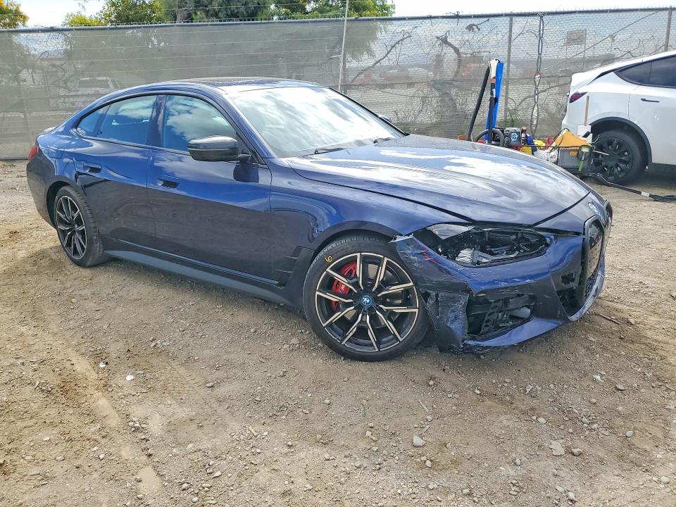 2023 BMW I4 VIN WBY73AW03PFN46137 COPART salvage auction — FRONT END, Ca - Salvage Certificate, sold $13,100 on 2026-07-31 (photo 4)