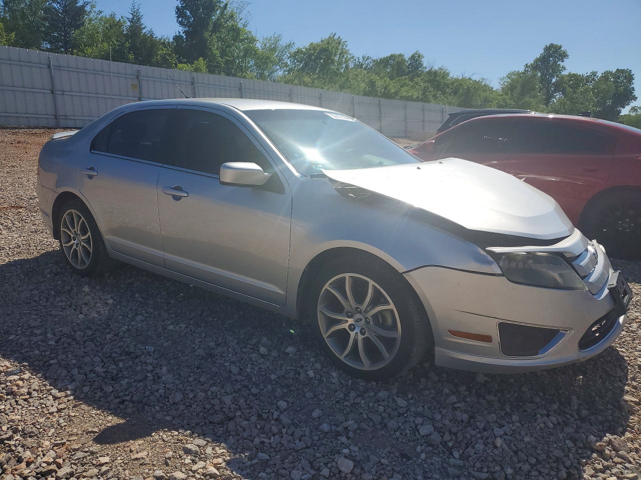 2012 Ford Fusion VIN 3FAHP0JA7CR130535 COPART salvage auction — Front End, OK - CERT OF TITLE-SALVAGE, sold $425 on 2026-07-09 (photo 4)