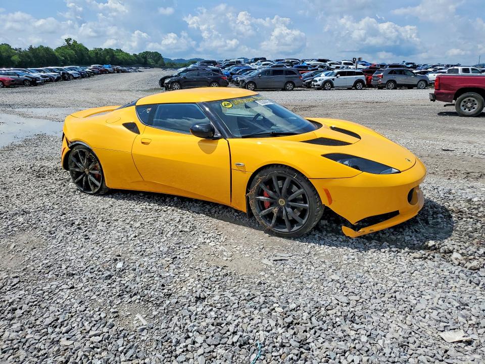 2014 Lotus Evora VIN SCCLMDSUXEHA10019 COPART salvage auction — ALL OVER, Tn - Salvage Certificate, sold $12,500 on 2026-07-02 (photo 4)