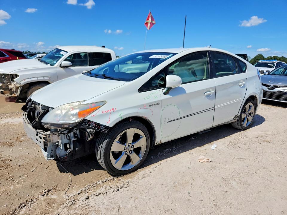 2013 Toyota Prius VIN JTDKN3DU3D1648036 COPART salvage auction — FRONT END, Tx - Salvage Vehicle Title, sold $3,400 on 2026-07-10 (photo 1)