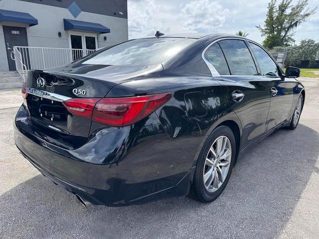 2021 Infiniti Q50 VIN JN1EV7AP1MM701174 COPART salvage auction — MINOR DENT/SCRATCHES, Fl - Certificate Of Destruction (P), sold $9,800 on 2026-07-27 (photo 3)