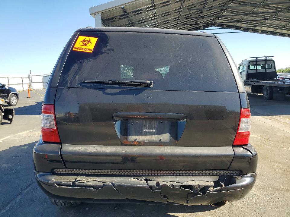 2002 Mercedes-benz Ml-class VIN 4JGAB54E52A295736 COPART salvage auction — FRONT END, Ca - Salvage Certificate, sold $200 on 2026-07-09 (photo 6)