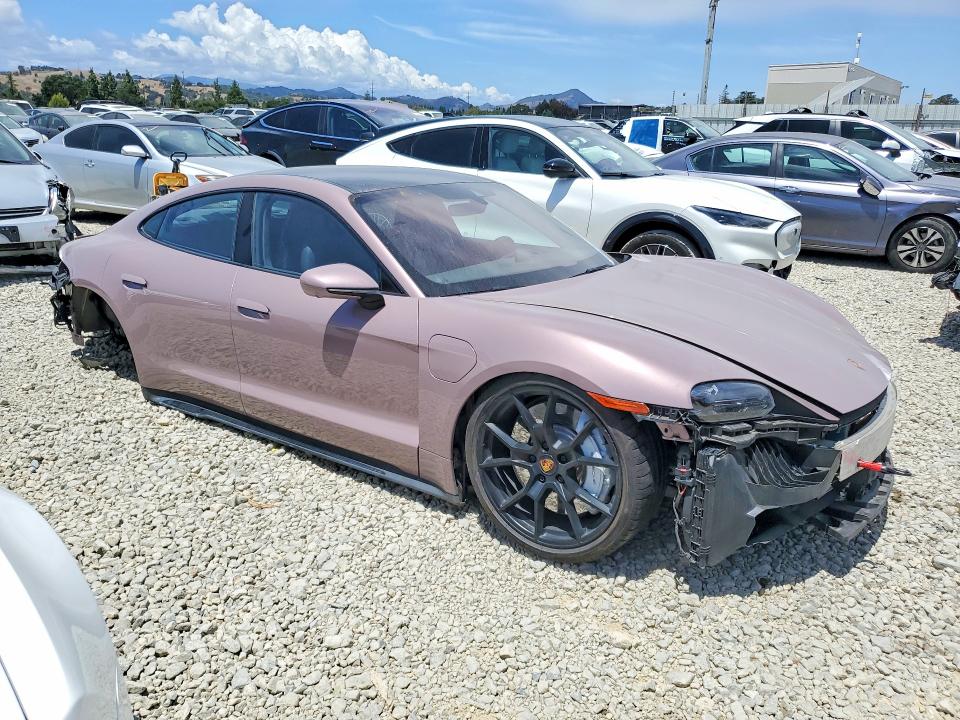 2024 Porsche Taycan VIN WP0AD2Y19RSA47498 COPART salvage auction — REAR END, Ca - Salvage Certificate, sold $31,000 on 2026-08-18 (photo 4)