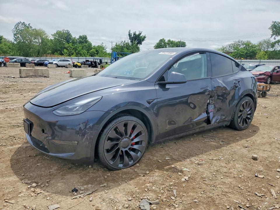 2024 Tesla Model y VIN 7SAYGDEFXRA278454 COPART salvage auction — SIDE, Il - Salvage Certificate, sold $15,300 on 2026-07-24 (photo 1)