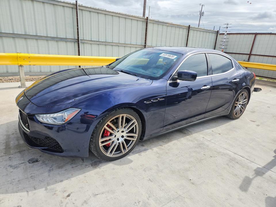 2015 Maserati Ghibli VIN ZAM57RTAXF1142395 COPART salvage auction — HAIL, Tx - Certificate Of Title, sold $5,100 on 2026-07-07 (photo 1)