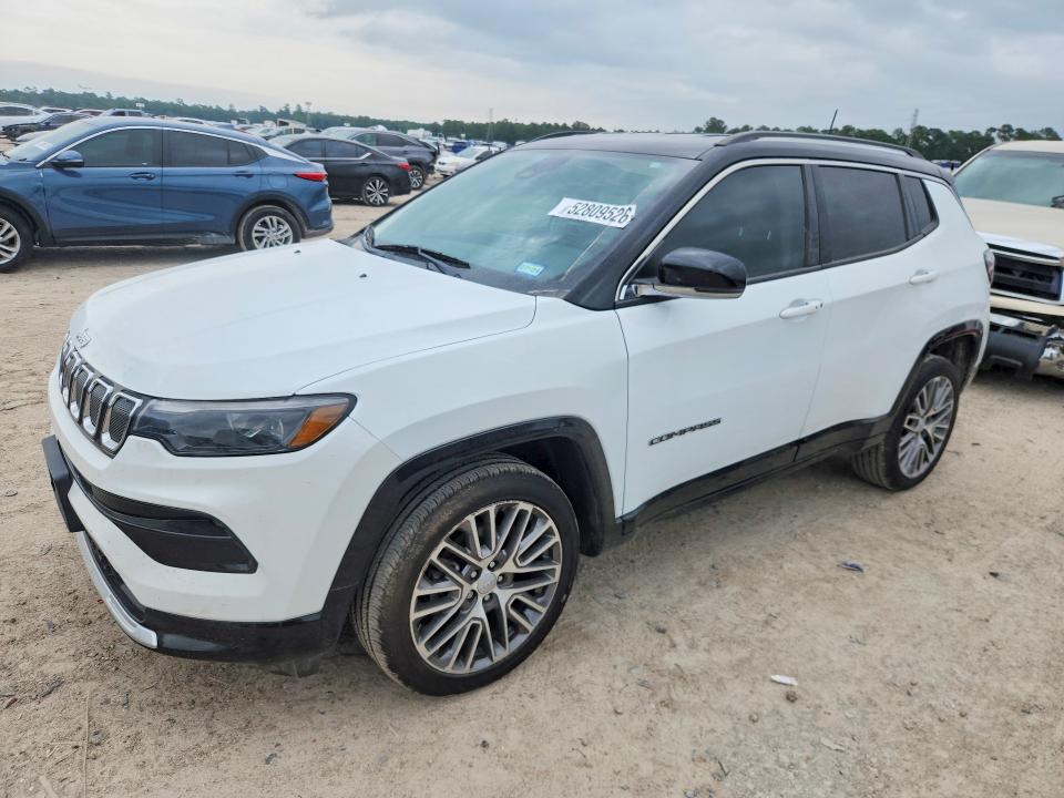 2022 Jeep Compass VIN 3C4NJDCB6NT143276 COPART salvage auction — FRONT END, Tx - Salvage Vehicle Title, sold $7,900 on 2026-07-24 (photo 1)