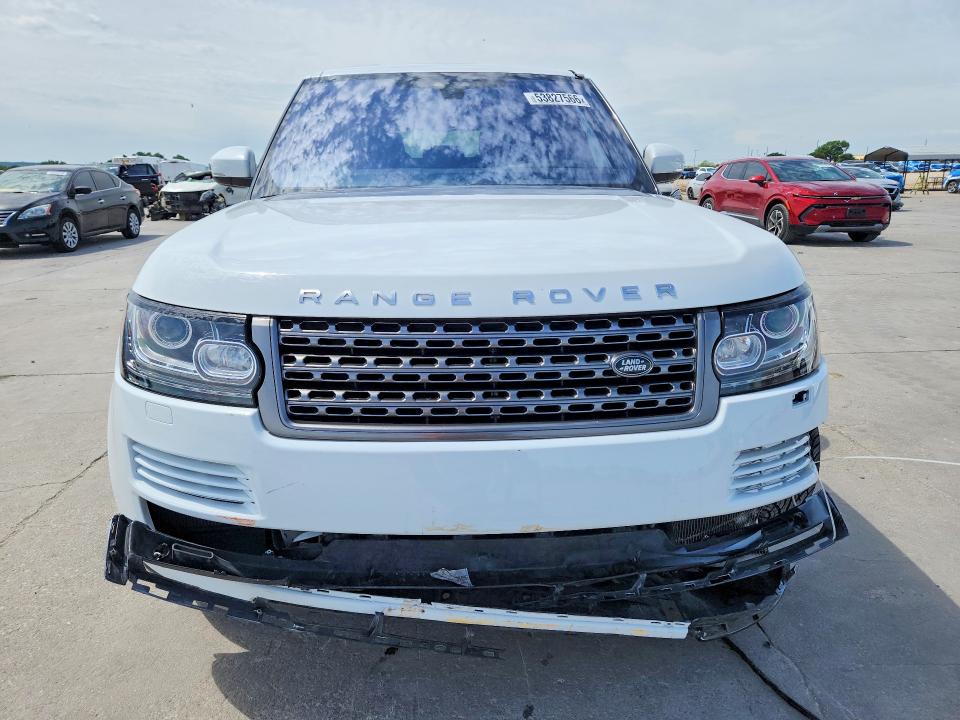2017 Land rover RANGE ROVER VIN SALGR2FVXHA357669 COPART salvage auction — FRONT END, Tx - Certificate Of Title, sold $175 on 2026-07-30 (photo 5)